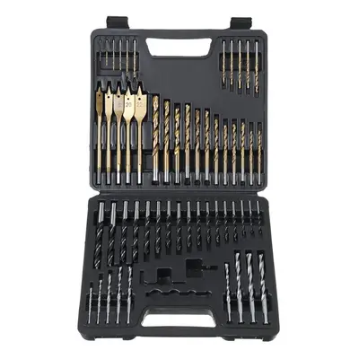 60Pcs Drill Bit Titanium Coated Metal HSS Twist Steel Brick Set Tools