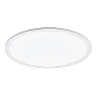 Flush Ceiling Light Colour White Shade White Plastic Bulb LED 19.5W Included