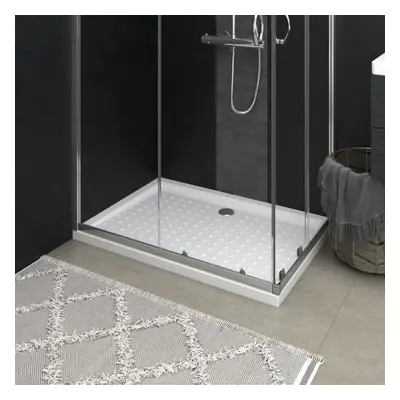 vidaXL Shower Base Tray with Dots White 70x100x4 cm ABS Bath Receptor Bathroom