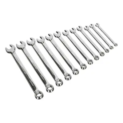 12pc ANGLED / OFFSET Combination Spanner Set - Point Metric Socket Nut Ring