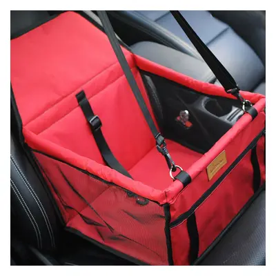 (Red) Foldable Pet Dog Car Seat Cover Safe Basket Protector Puppy Travel Pet Carrier Bag