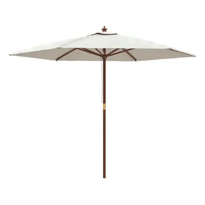 (sand) vidaXL Garden Parasol Outdoor Umbrella Parasol Sun Shade with Wooden Pole