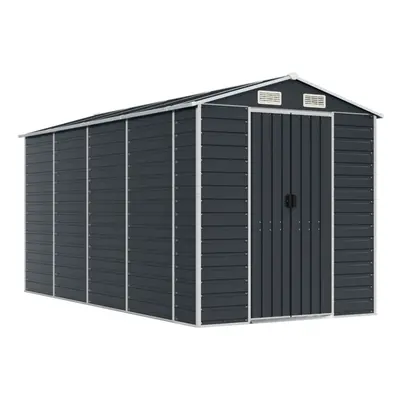 (anthracite, x x cm) vidaXL Garden Shed Outdoor Storage Shed Patio Yard Tool Shed Galvanised Ste