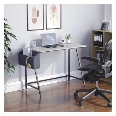 (Grey) Brooklyn Home Office Small Computer Desk