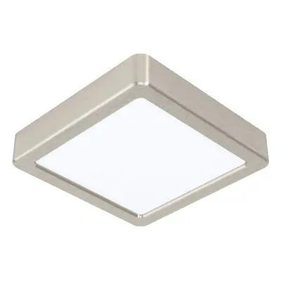 Wall / Ceiling Light Satin Nickel 160mm Sqaure Surface Mounted 10.5W LED 3000K