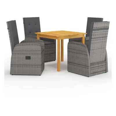 (grey, cm table length/4x chair + table) vidaXL Garden Dining Set PatioTable and Chairs with Cus