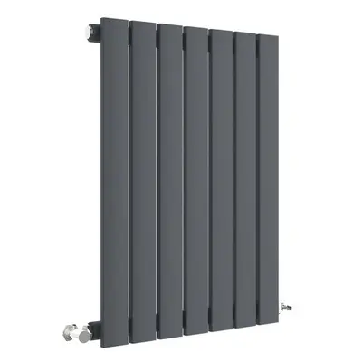 Square Horizontal Single Panel Radiator - 600mm x 412mm - BTU - Anthracite