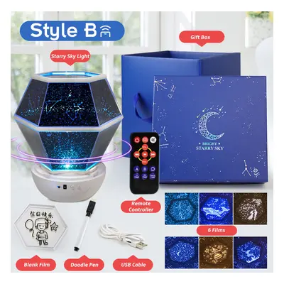 (Style B) Styles Colorful Starry Sky Light LED Projector Music Romantic Lamp Night Light