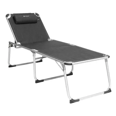 (200 x x 49) Outwell Folding Sunlounger Recliner Camping Chair New Foundland Black&Grey