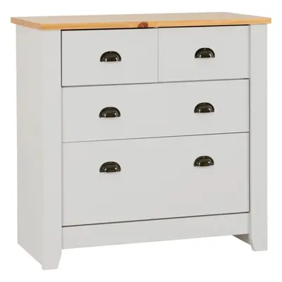 Seconique Ludlow Grey & Oak Lacquer 2+2 Chest