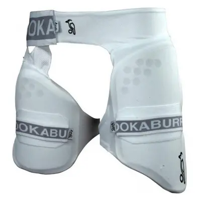 (26cm, White/Grey) Kookaburra Boys Pro Left Hand Cricket Thigh Guard