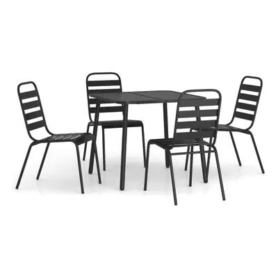 (80 cm table length/ piece) vidaXL Garden Dining Set Outdoor Dining Table and Chairs Anthracite 