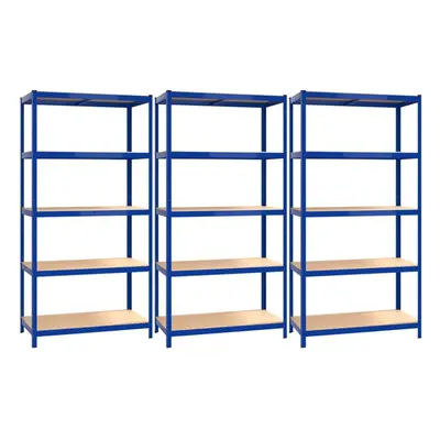 (blue, x x cm/ piece) vidaXL Storage Shelf Garage Organiser Holder Rack Steel and Engineered Woo