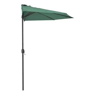 (2.7m HALF/BALCONY, Green) Parasol Aluminium Crank Full & Half Shade Umbrella