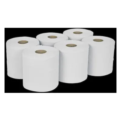 Paper Roll White 2-Ply Embossed 150m Pack of