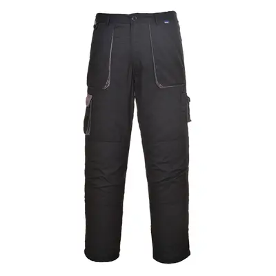 (XL/R, Black) Portwest Mens Texo Contrast Workwear Trousers