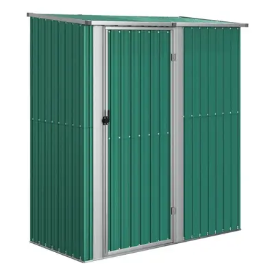 vidaXL Garden Shed Green Galvanised Steel Garage Outdoor Storage Shed House