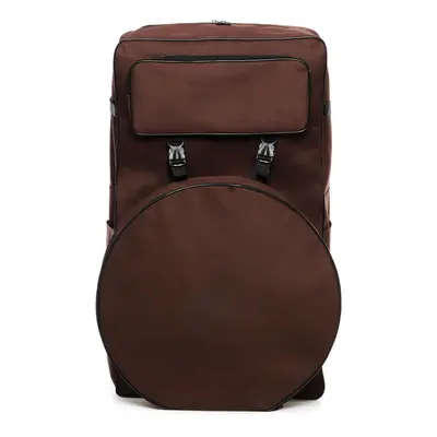 (Brown) 1680T Nylon Fishing Bag Outdoor Camping Storage Bag Multifunction Backpack