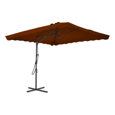 vidaXL Outdoor Parasol with Steel Pole Terracotta cm Lawn Garden Sunshade