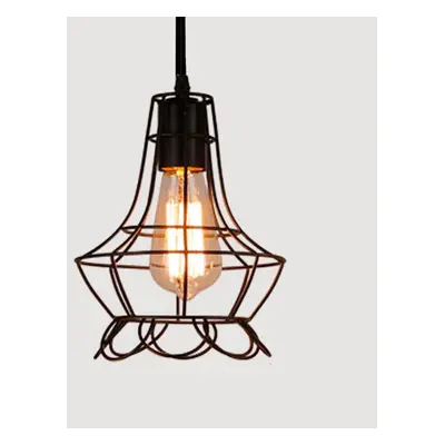 Nordic Style Retro E27 Metal Pendant Cage Light for Bar Coffee Shop Indoor Hanging Lamp Decor