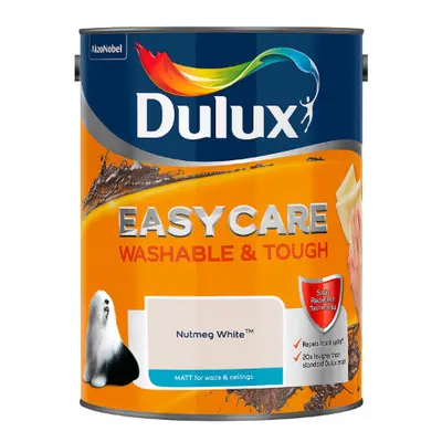 Dulux Easycare Washable & Tough Matt Emulsion Paint, Nutmeg White, Litre