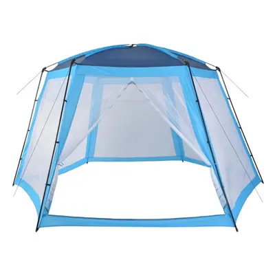 vidaXL Pool Tent Fabric 500x433x250cm Blue Beach Party Canopy Shelter Sunshade