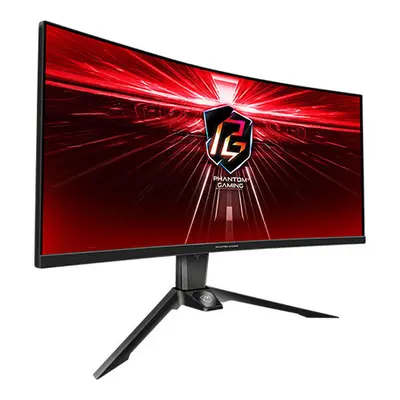 Asrock 34" Phantom Gaming WQHD Curved Gaming Monitor (PG34WQ15R3A), x 1440, 1ms, HDMI, DP, 165Hz