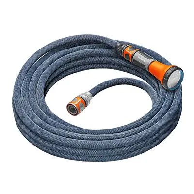 Liano Xtreme 1/2 inch, 10m set: Extremely robust textile garden hose, for indoor water taps, wit