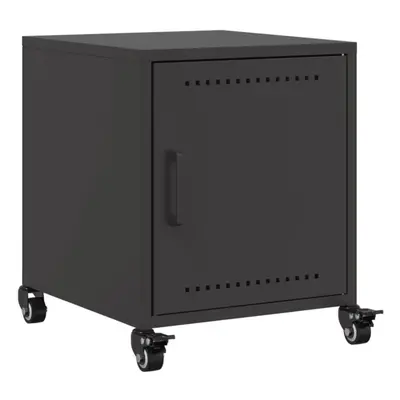 vidaXL Bedside Cabinet Bedroom Nightstand Bed Table Bed Cabinet Black Steel