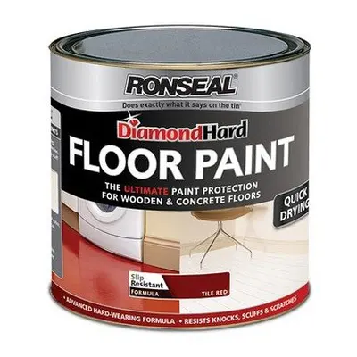 Ronseal Diamond Hard Floor Paint Tile Red 2.5 Litre