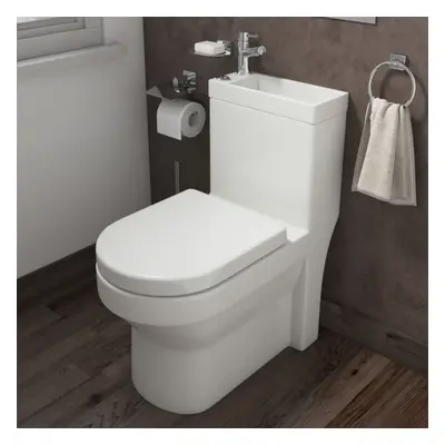 Nes Home 2in1 Compact Basin and Toilet Combo Set with Tap & Waste