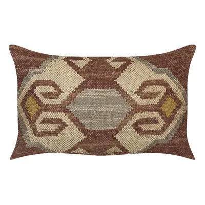 Jute Cushion Geometric Pattern x cm Multicolour URPAD