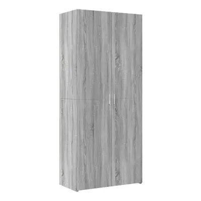 (grey sonoma) vidaXL Highboard Sideboard Cabinet Storage Cupboard Black Engineered Wood