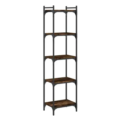 (smoked oak, x x cm) vidaXL Bookcase Bookshelf Storage Cabinet Rack Book Shelf Engineered Wood