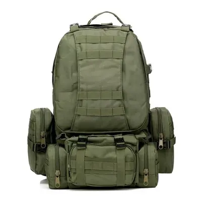 (Army Green) 50L 600D Military Nylon Outdoor Sports Rucksack Backpack Camping Hiking Camouflage 