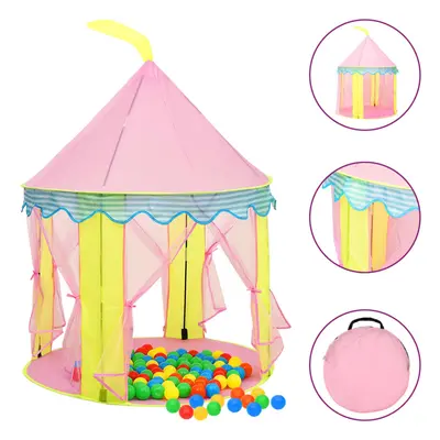 (multicolour) vidaXL Children Play Tent with Balls Kids Play House Tent Multi Colours