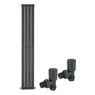 (1800 x 274mm Single) Warmehaus Flat Panel Horizontal Vertical Radiator with Angled Valves