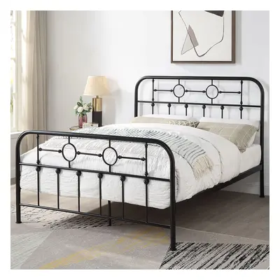 (King, Black) Ware Victorian Industrial Design Metal Bed Frame