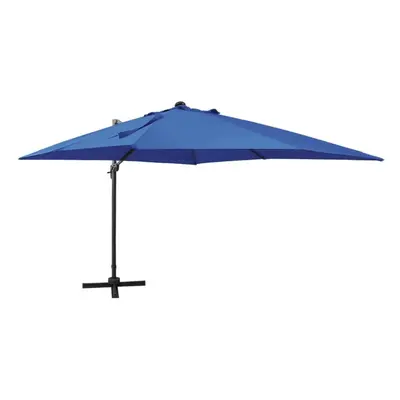 vidaXL Cantilever Umbrella with Pole and LED Lights Azure Blue cm Sunshade