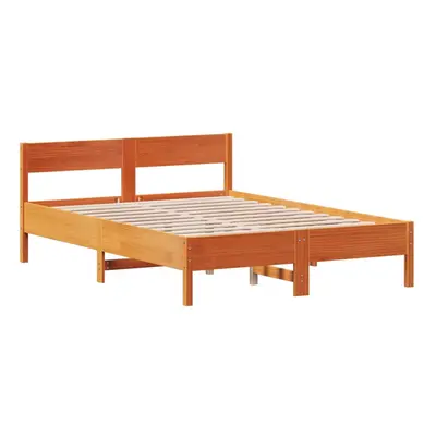 (brown, x cm) vidaXL Bed Frame with Headboard Bed Base Wax Brown 90x200 cm Solid Wood Pine