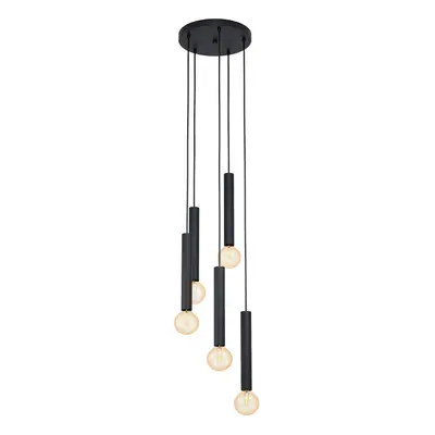 Pendant Ceiling Light Black Long Bulb Holders Kitchen Bulb E27 5x60W