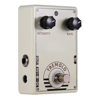 Vintage Style Tremolo Guitar Effect Pedal with Intensity and Rate Controls True Bypass Design