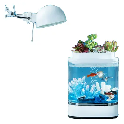 Fish Tank USB Charging Self-cleaning Aquarium with Colors LED Light