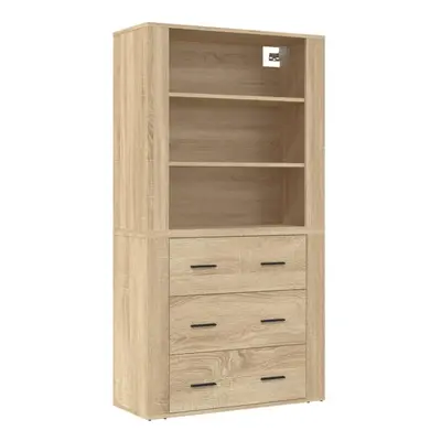 (sonoma oak) vidaXL Highboard Engineered Wood Sideboard Storage Cupboard Multi Colours