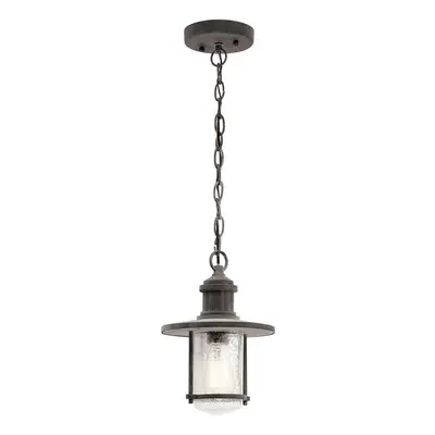 Outdoor IP45 Bulb Chain Lantern Light Weathered Zinc LED E27 100W