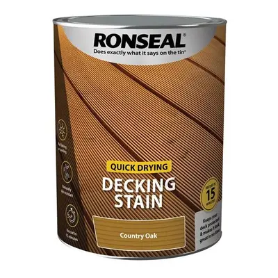 Ronseal Quick Drying Decking Stain Country Oak litre