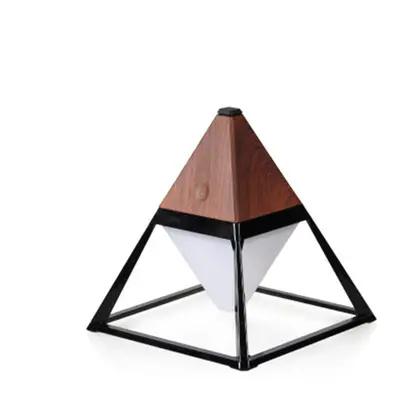 (Dark) Diffuser LED Night Light USB Interface Charging Wall Lamp Art Pyramid Shape 2200mAh Batte