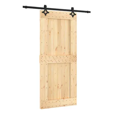 vidaXL Sliding Door Barn Door with Hardware Set Interior Door Solid Wood Pine