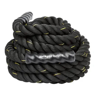 Amazon Basics Heavy Exercise Training Workout Battle Rope, 12m x 5cm, Black