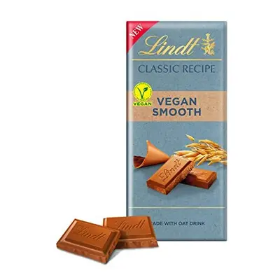 Lindt CLASSIC RECIPE Vegan Chocolate Bar, 100g - Creamy and Smooth Oat Milk Vegan Chocolate